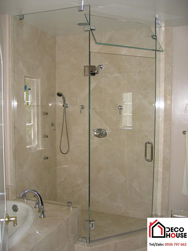Cabin phòng tắm kính vát góc kịch trần