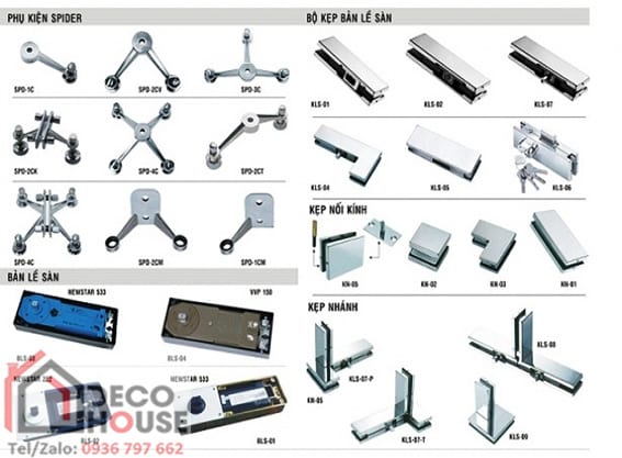 Phụ kiện vách kính cường lực