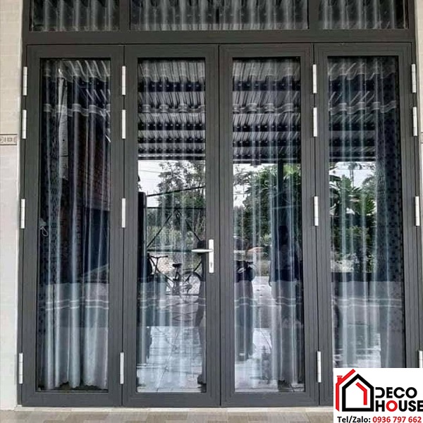 Mẫu cửa chính nhôm Xingfa 4 cánh đẹp 