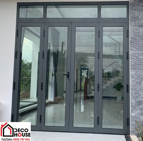 Làm cửa nhôm Xingfa 4 cánh mở quay tại Thanh Xuân