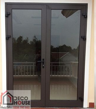 Thi công cửa đi 2 cánh nhôm Xingfa giá rẻ