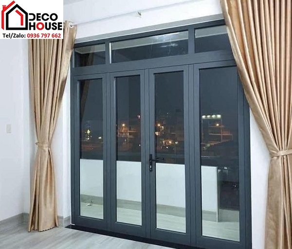 Lắp đặt cửa nhôm Xingfa màu xám ghi tại Hà Nội