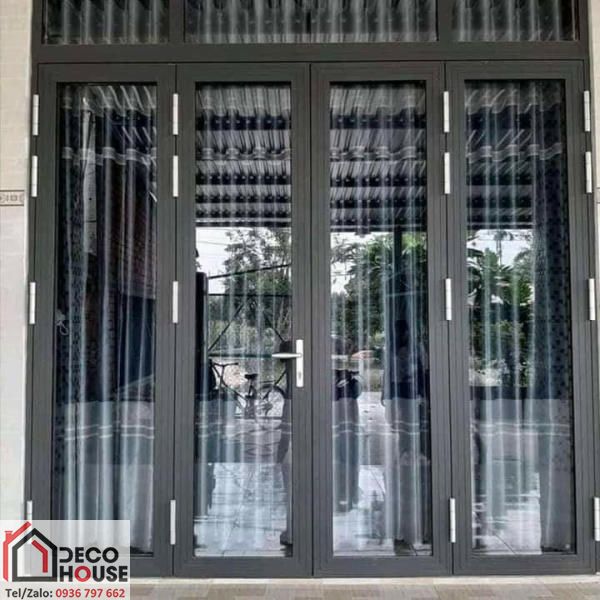 Mẫu cửa nhôm Xingfa 4 cánh cho nhà ống