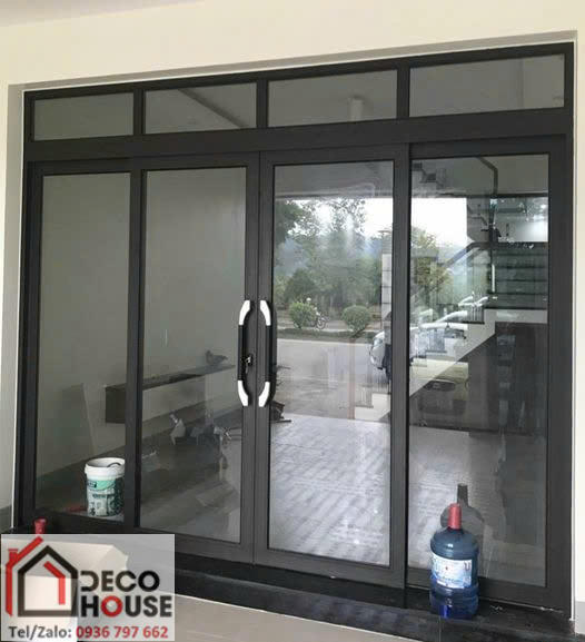 Làm cửa nhôm kính trượt quay tại Hà Nội
