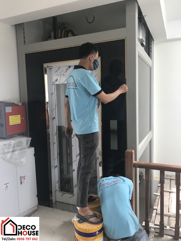 Thi công vách kính thang máy tại Hà Nội