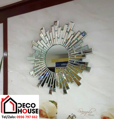 Gương decor treo tường trang trí phòng khách đẹp