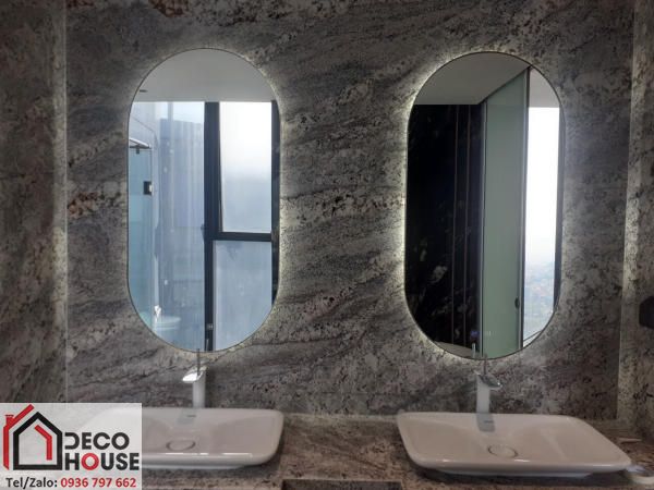 Gương soi nhà vệ sinh hình bầu dục